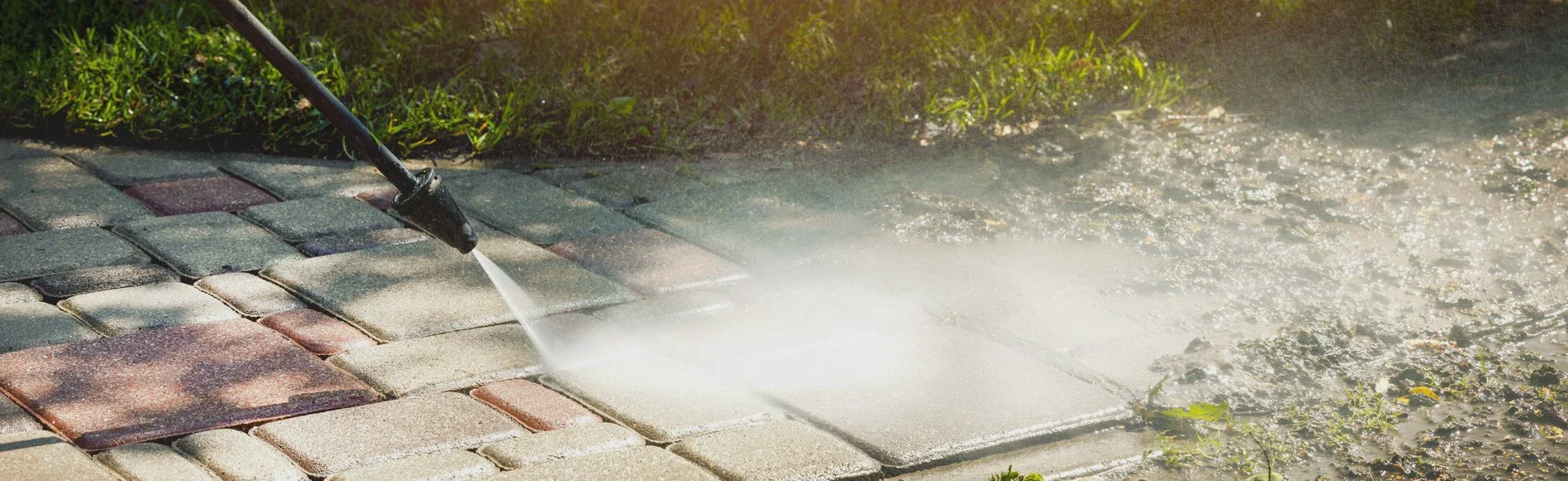 Mycie kostki brukowej